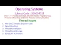 Thread Issues-Operating Systems-20A05402T-Five Threading Issues in OS