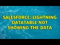 Salesforce Lightning Datatable Not showing the data