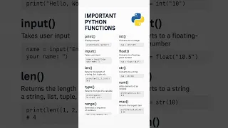 Top 10 Most Important Python Functions You Must Know Python Tutorial for Beginners