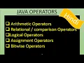Operators in Java In Hindi PART-1