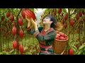 Lagu TIMELAPSE | Harvesting Tons of Giant Cocoa \u0026 Transfer to Market for Sale | From Start to Finish