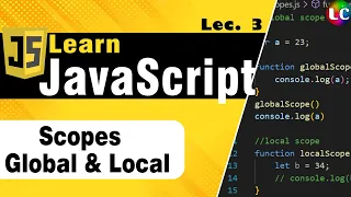 JavaScript Scopes Variable Function Lecture 3 Learn Coding