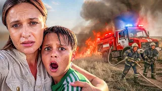INCENDIU în SATUL Nostru, Oare Ce ARDE?‼️/ Urmărim Pompierii 😱
