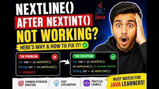 244 Using nextLine immediately after next methods of Scanner class Selenium Java 2026