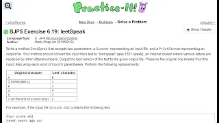 Java Practice It Exercise 6 19 leetSpeak file processing Scanner writing to an output file
