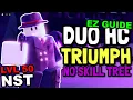 Duo REWORKED Hardcore Triumph With NO SPECIAL TOWERS NO SKILL TREE - EZ Guide Roblox TDS