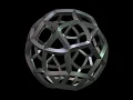 Cubic splines on a rhombicosidodecahedron