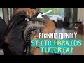 Stitch Braids For Beginners Easy Stitch Braid Tutorial on Natural Hair Parting and Products