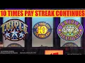 The 10 Times Pay win streak continues Triple Double Stars Triple Diamond slots