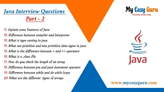 Java Interview Questions and Answers for Freshers and Experienced - part
