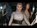 Lil Kim undergarments in sheer sparkle bodysuit at BET Awards