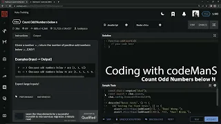 Codewars 8 kyu Count Odd Numbers below N Javascript