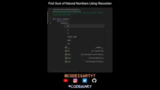 Find Sum of Natural Numbers Using Recursion in Python Python Examples Python Coding Tutorial