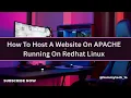 How To Host A Website On APACHE Running On Redhat Linux