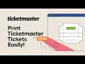 how to print tickets on ticketmaster quick and easy guide