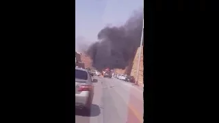 انفجار سيارة بعد حادث دندنها