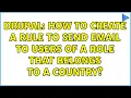 Drupal How to create a rule to send email to users of a role that belongs to a country