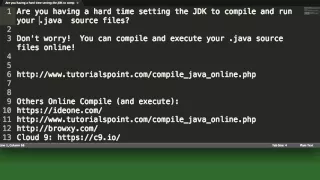 Problems setting up Java Use an online compiler