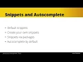 Atom Editor Tutorial - Snippets and Autocomplete