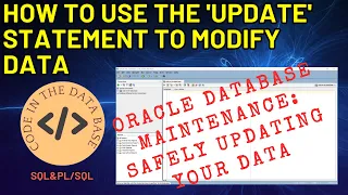 Basic SQL Update data Statements in Oracle Databases