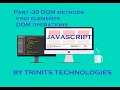 Part 34 JavaScript Tutorial DOM methods getElementById ElementsByTagName querySelectorAll