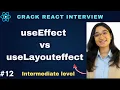 useEffect vs useLayoutEffect in React in Hindi React Interview Questions 2026