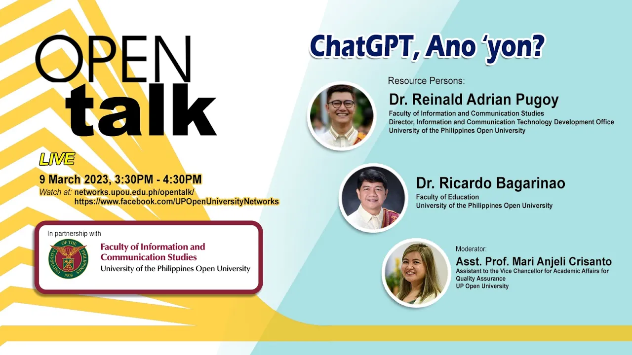 OPEN Talk on ChatGPT- Episode 1: Chat GPT, Ano 'yon?