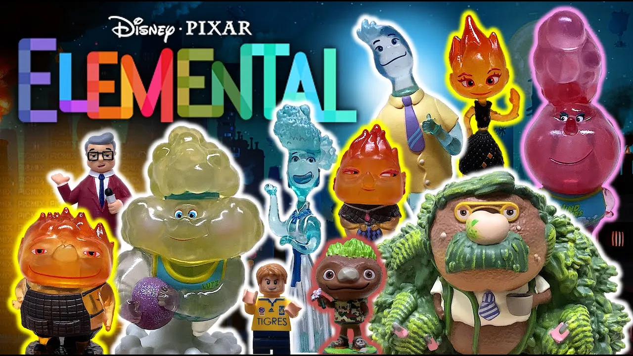 Disney Pixar ELEMENTAL - Set de 9 Figuras de Colección "Deluxe" | Disney Store Exclusivo | TOY SHOTS