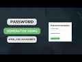 Create a Simple Password Generator Using HTML CSS and JavaScript