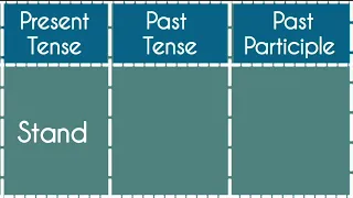 Stand - Present Past Past Participle Tense Verb Forms in english v1 v2 v3