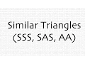Similar Triangles SSS SAS AA
