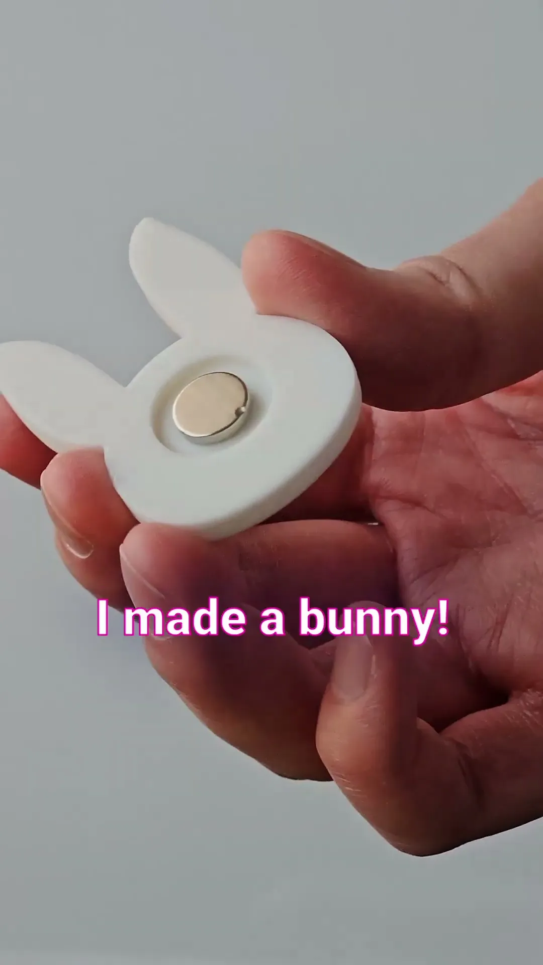 March Magnets - Day 11 #marchmagnets | Kawaii Bunny (w/ optional magnet hole) | Cute Easter Bunny