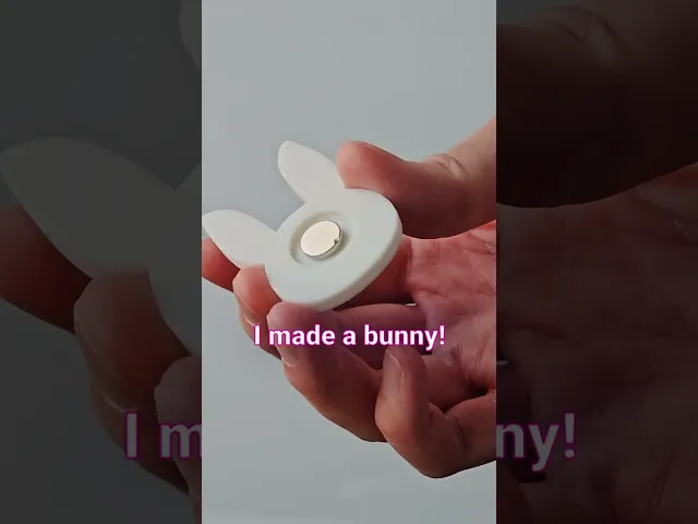 March Magnets - Day 11 #marchmagnets | Kawaii Bunny (w/ optional magnet hole) | Cute Easter Bunny video thumbnail
