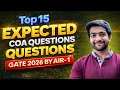 15 Expected Questions Of COA IN GATE 2026 Gate Questions Leaked