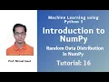 Introduction to NumPy Tutorial 16 Random Data Distribution in NumPy