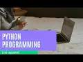 LIST - PYTHON V-CODE CSI VIT-AP