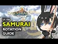 Level 100 Slow Samurai rotation guide FFXIV DAWNTRAIL Patch 7 05