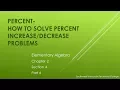 Percent Applications-How to Solve Percent Problems Elementary Algebra