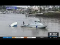 Caught On Tape Small Boat Capsizes In Ventura Harbor During Tsunami Threat