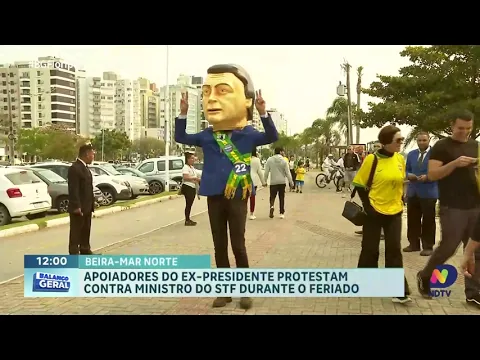 Protesto em Florianópolis reúne apoiadores de Bolsonaro contra decisões do STF