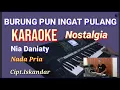 BURUNG PUN INGAT PULANG ~ Nia Daniaty | Karaoke Nada Pria | Lirik HD