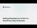Adding Breakdance Content to WordPress Search Results