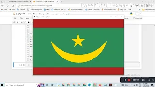 flag of Mauritania Python turtle library Python for beginners