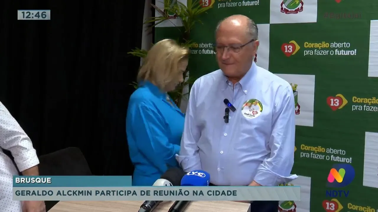 Geraldo Alckmin participa de reunião na cidade de Brusque