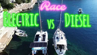 Electric VS diesel sailboat race!