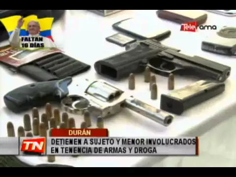 Detienen a sujeto y menor involucrados en tenencia de armas y droga