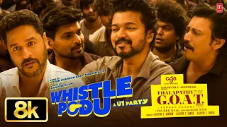 whistle podu 8k full video song tamil the greatest of all time thalapathy vijay vp u1 ags