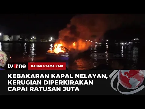 Kapal Nelayan di Gorontalo Hangus Terbakar Saat Sedang Diperbaiki