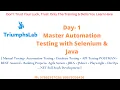 Day 1 Java Selenium - June 2025