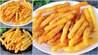 أصابع البطاطس المقرمشة بمكونين فقط ألذ وأسهل بطاطس مقرمشة ومش شاربه ولا نقطة زيت 
